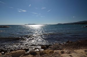 La plage de la Garonne au Pradet dans le Var