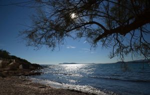 La plage de la Garonne au Pradet dans le Var