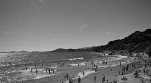 La plage de la Garonne au Pradet dans le Var